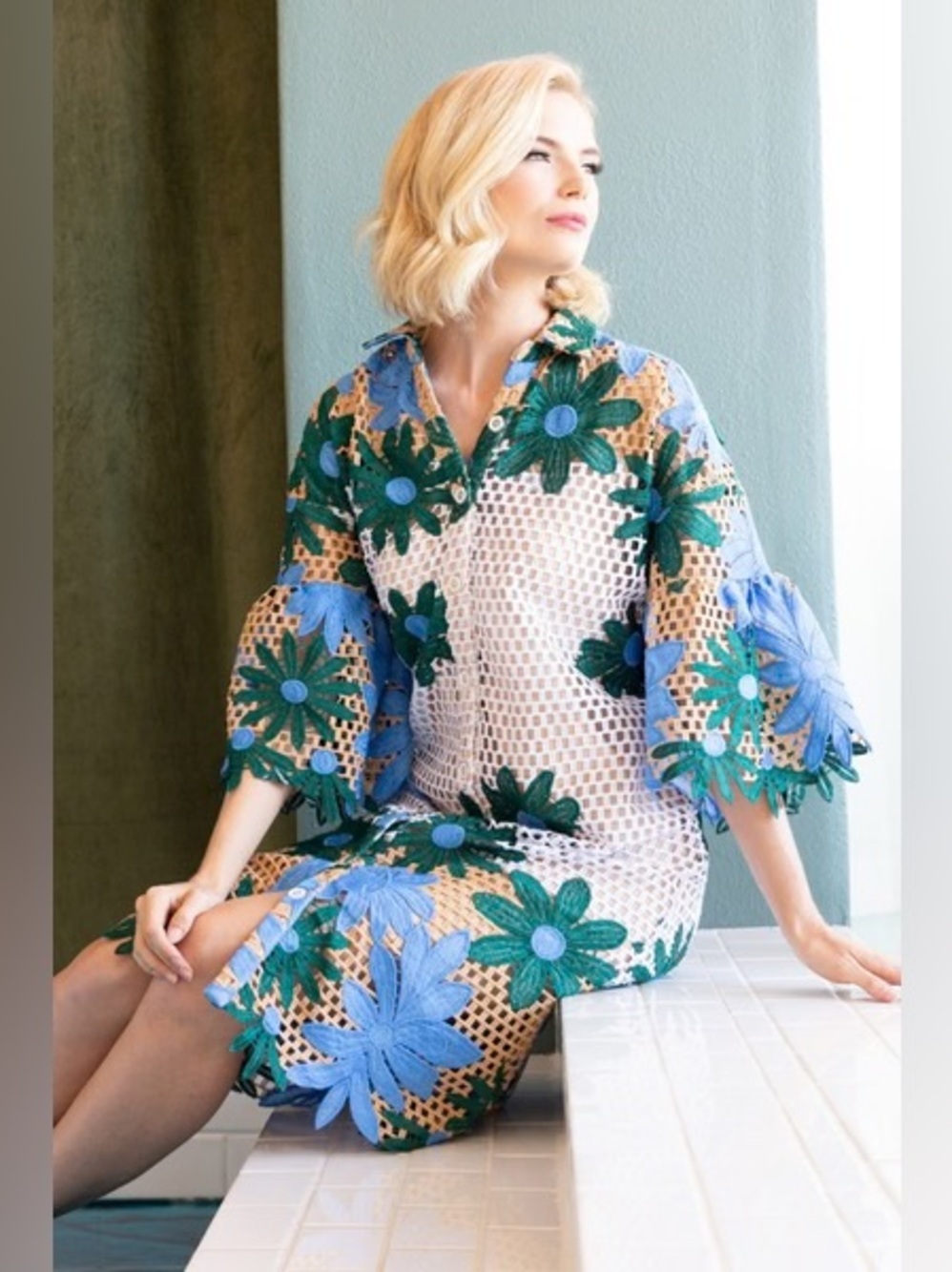 NWT Anthropologie Eva Franco Gaia Dress in Petal Republic
